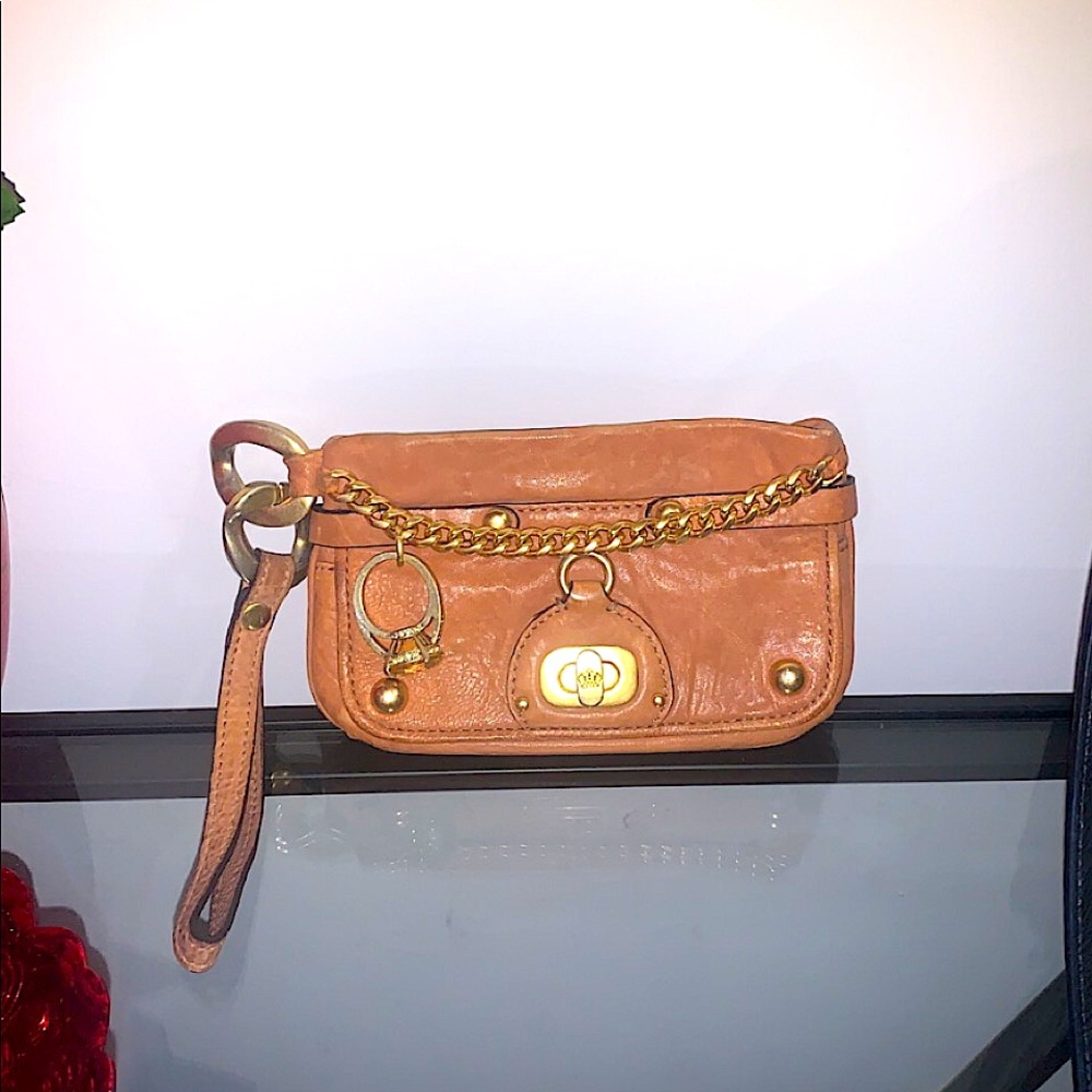 Vintage juicy couture leather wristlet wallet